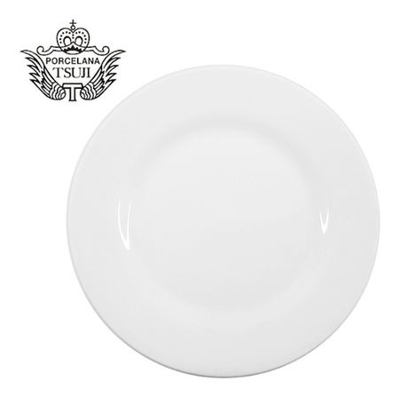 Plato Pan Ala Angosta Tsuji Línea 450 Porcelana 15,5 Cm X24u Blanco