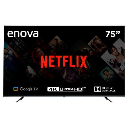 Smart TV Enova 75 Pulgadas LED 4K UHD Google TV Chromecast Integrado