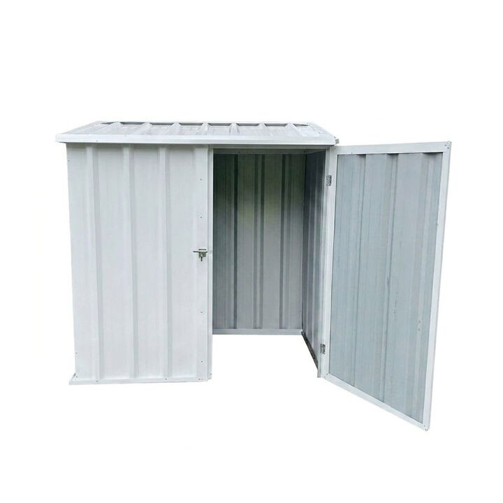 Armario Deposito Galpon de jardin Casi 2x1x2 Techo 1 agua Blanco DON ACERO - Vista 3