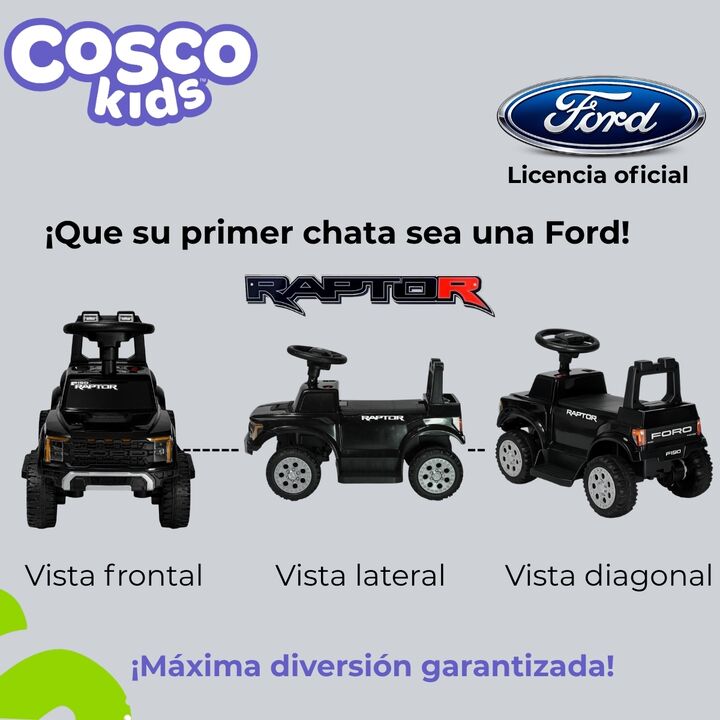 Ford Raptor a batería 6v Cosco Negra - Vista 13