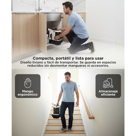 Aspiradora Limpia Tapizado Gadnic 700W con Accesorios Intercambiables