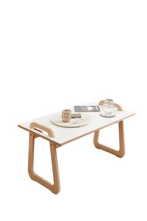 Mesa Milano Blanco Color Blanco Y Roble