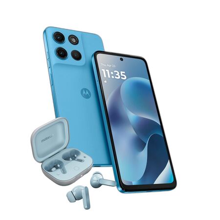 Combo Moto G17 4+256GB Alaskan Blue + Moto Buds Guitar Illusion Blue