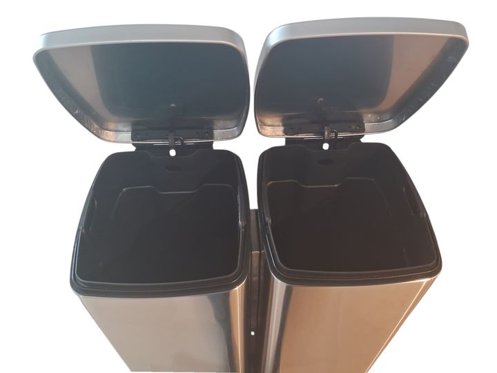 Cesto de Basura con Pedal Ezego Acero Inox 60L RM284 - Vista 3