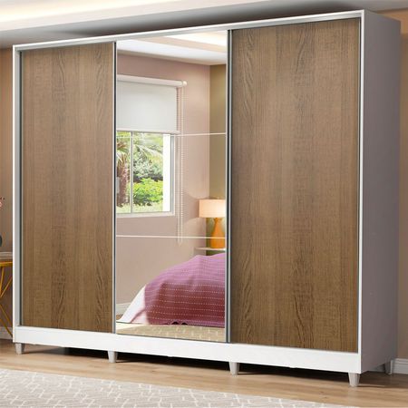 Placard 100% Mdf Madesa Royale Puertas Corredizas 1 Espejo 02