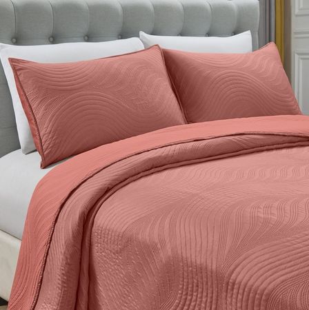 Quilt Cubrecama Twin Kavanagh Taormina Matelaseado Con 2 Fundas de Almohadón 1 1/2 Plazas