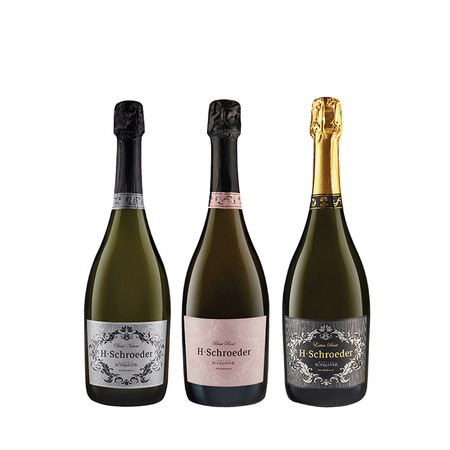 Set Espumantes H Schroeder Seleccion x 3 Con Estuche