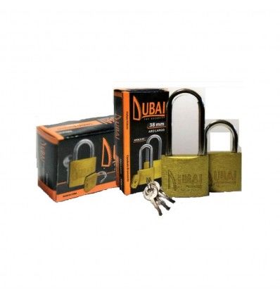 Candado bronceado aro largo 38mm Dubai EVOL3143