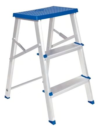 Escalera Banqueta De Aluminio Plegable 3 Escalones Mor 5107