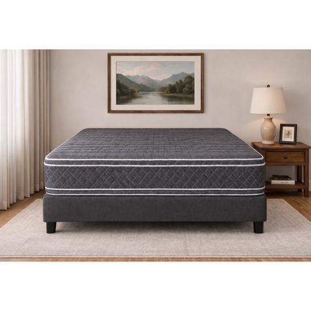 Conjunto Sommier Ayfa 2p Dual Euro 130x190 Espuma Firme 30cm
