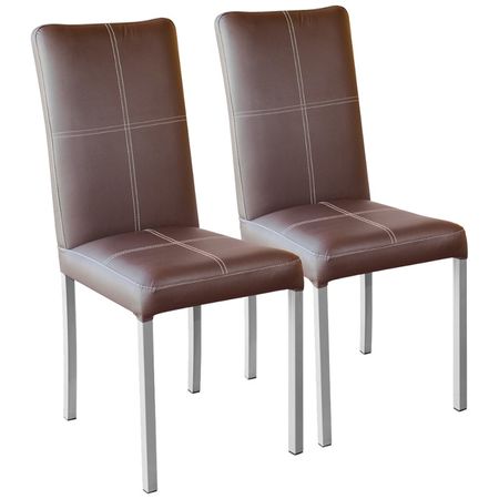 Silla Muebles Aimaretti Praga X2 Platino Y Marron