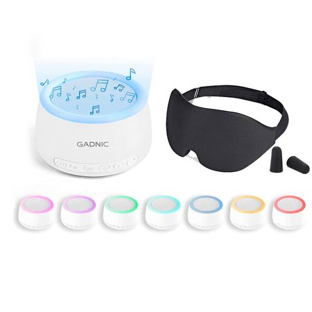 Maquina De Ruido + Antifaz Mascara Para Dormir Memory Foam