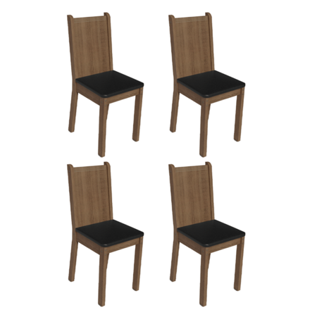 Kit De 4 Sillas De Comedor Madesa 4290