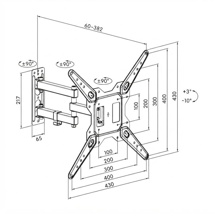 One Box Soporte Led Movil 23P A 55P OB-M25 - Vista 5