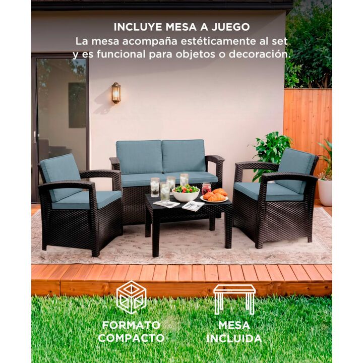 Juego De Living Jardin Exterior Gadnic Komfort 2 Cuerpos - Vista 4