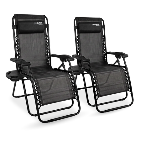 Set x2 Reposeras Plegables NOAK Zero Gravity Acero