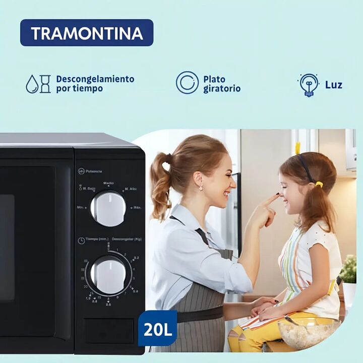 Microondas Tramontina Mecanico Glass Cook 20L - Vista 3