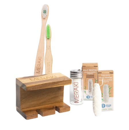 Combo Cepillos De Dientes De Bambu Meraki Ecologico X2