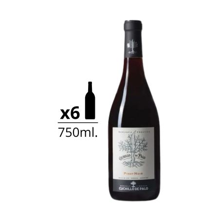Vino Tinto Cuchillo de Palo Pinot Noir 750 ml Caja x 6