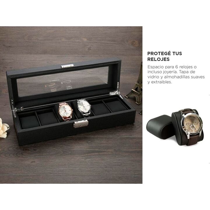Estuche Organizador Gadnic AA954 de Relojes 6 Espacios - Vista 3