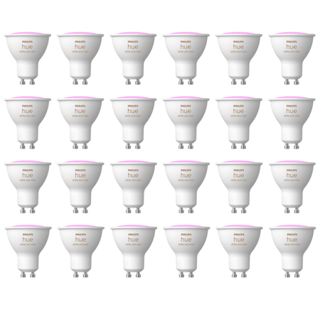 Pack 24 Philips Hue Lampara Dicroica Gu10 4.2w Bluetooth Rgb