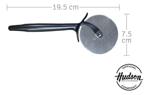 Corta Pizza Rueda Hudson Acero Inoxidable Negro Negro - Vista 2