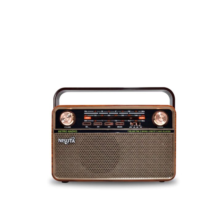 RADIO NISUTA ROCOLA VINTAGE AM/FM MP3 BT AUX (C:NEGRO NSRV21) - Vista 1