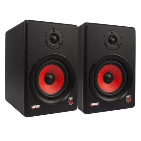 Set x2 Bafles Activos Monitores Estudio NOVIK Concert 5 MKII 2 Vías Woofer 5 90W RMS