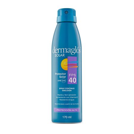 Protector Solar Dermaglos Spray Continuo Fps 40 X 170 Ml