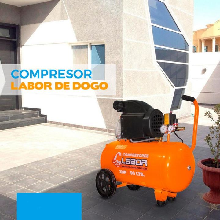 Compresor 2hp 50l Monofasico Fl50 01365 Labor - Vista 2