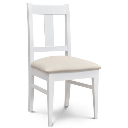 Silla de Comedor Euro lustre Blanco Tapizado Inka Natural Espacity