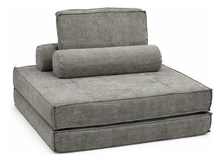Sillón 2 En 1 King-house Lirio Alta Densidad Compact En Caja Gris / Liso