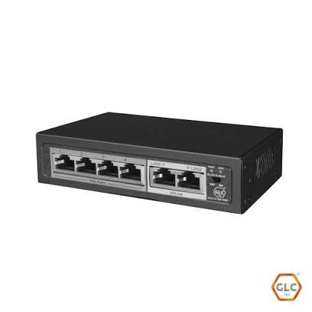Switch POE GLC 4 Puertos 10/100Mbps 2 Uplink