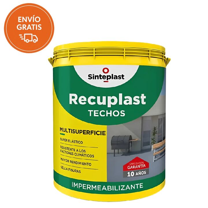 Recuplast Membrana Liquida Impermeabilizante para Techos 20kg Blanco Mate Sinteplast - Vista 1