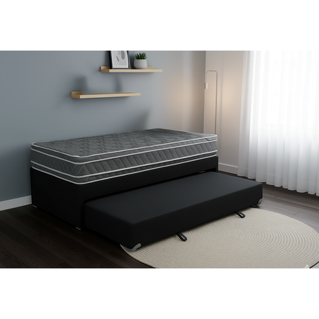 Colchon + Carricama Resortes 1 Plaza Ayfa Premium Bonell Dual Euro 80x190x26 110kg
