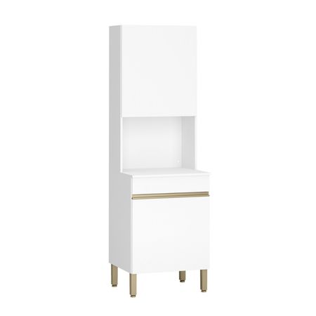 Mueble Para Microondas Organizador Line   Puertas Blanco