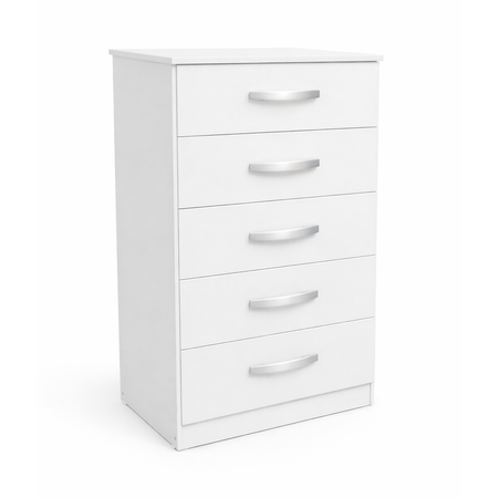 Comoda Cajonera 5 Cajones Blanco Mate Maximo Family