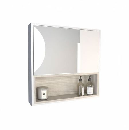 Botiquin Para Baño Moderno 2 puertas 1 Con Espejo Tables 3084 Nevado Blanco