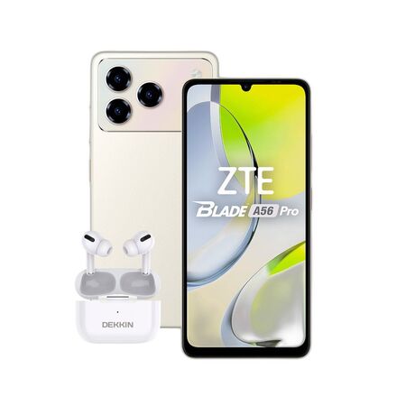 Combo ZTE A56 Pro 12+128GB Gold + Auriculares Dekkin TWS Pro