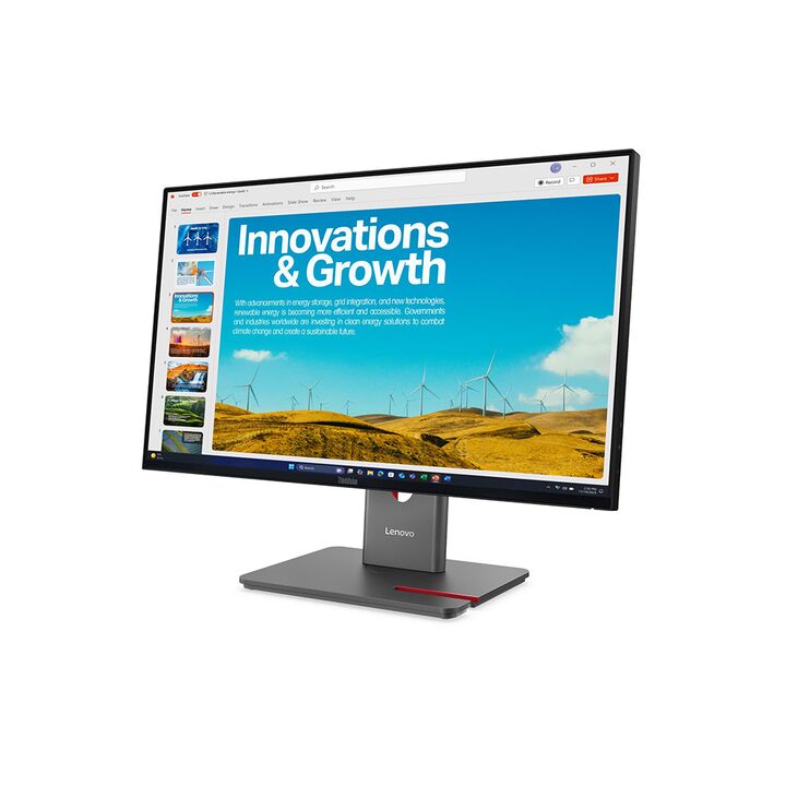 Monitor 24 Lenovo P24QD40 Con Docking Negro - Vista 3