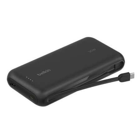 Power Bank 20K Belkin with 30WPD + Integrated USB-C Cable Negro