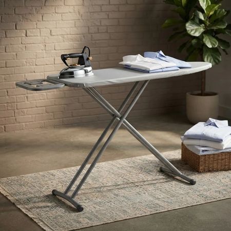 Tabla De Planchar Plegable 6 Alturas 141x86cm Porta Plancha Lisa Gris