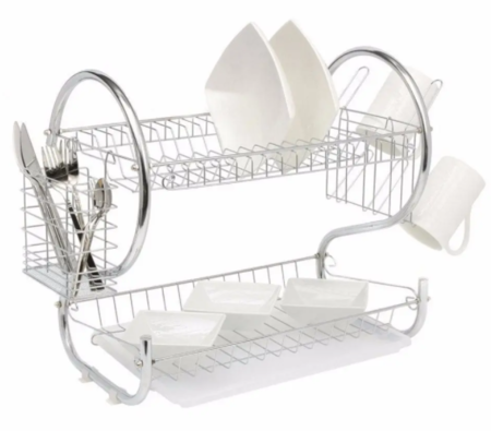 Secaplatos Escurridor De Platos Cromado Dos Niveles