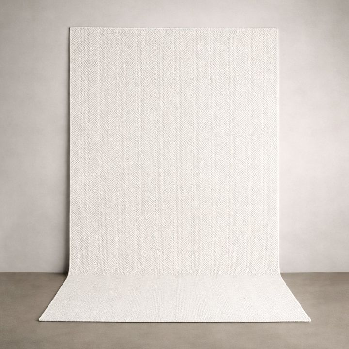 Alfombra simil Yute White - 300x400 cm - Vista 4