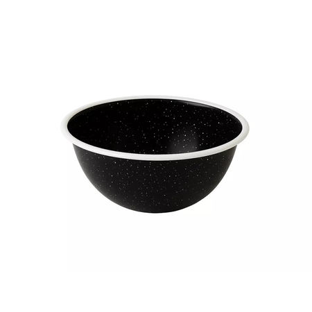 Set X 3 Ensaladera Bowl Enlozado Con Puntitos 16 Cm Negro