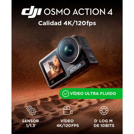 Cámara DJI Osmo Action 4 Adventure Combo 4K Dual Screen