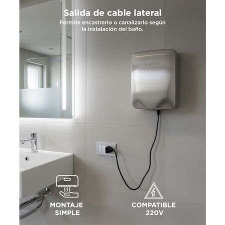 Secamanos Electrico Gadnic Con Sensor de Movimiento