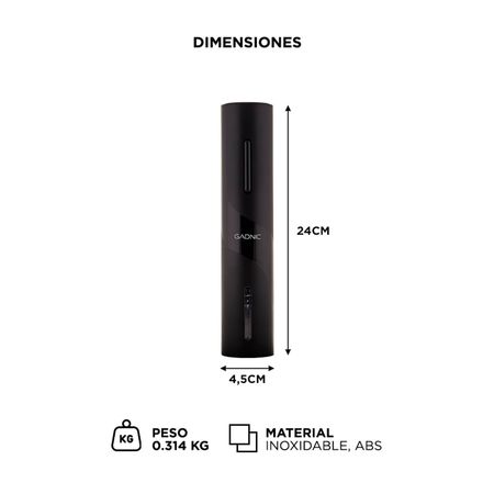 Set para Vino Gadnic V8094 Sacacorchos Automático Vertedor Cortador
