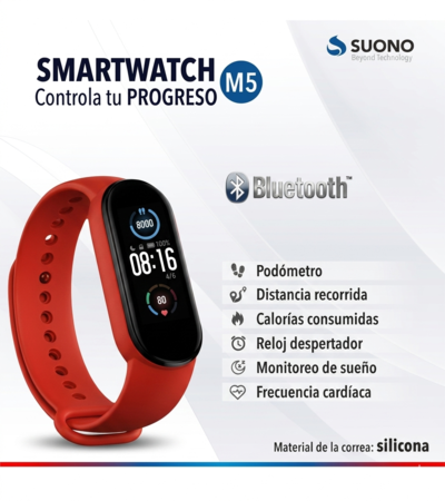 RELOJ SMART M5 SUONO CALORIAS RECORD SEDENTARISMO
