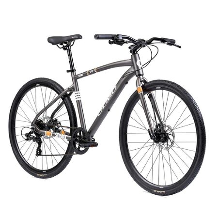 BICICLETA MOUNTAIN BIKE OLMO S-10 STRAAT RODADO 29 TALLE S ALUMINIO 8 VELOCIDADES GRIS Y NARANJA